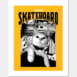 Pussy Cat Skate Board Posters and Art